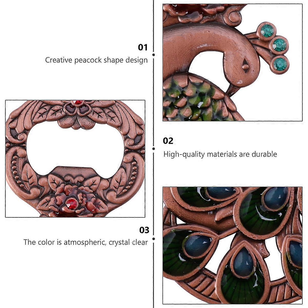 Creative Alloy Bottle Opener Rose Peacock Shape Home Use 1Set