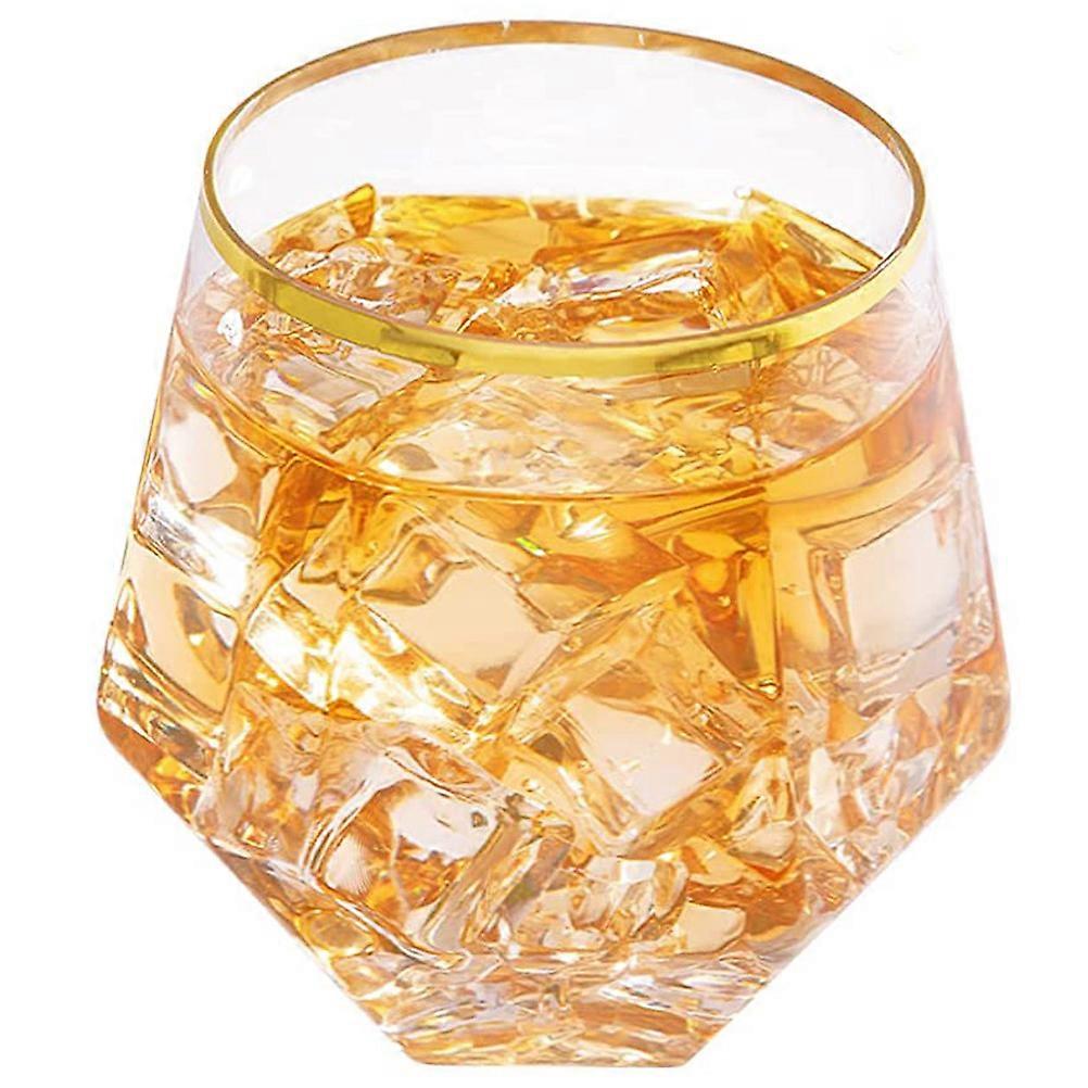 Hexagonal Glass Beverage Cup for Juice Transparent Party Use