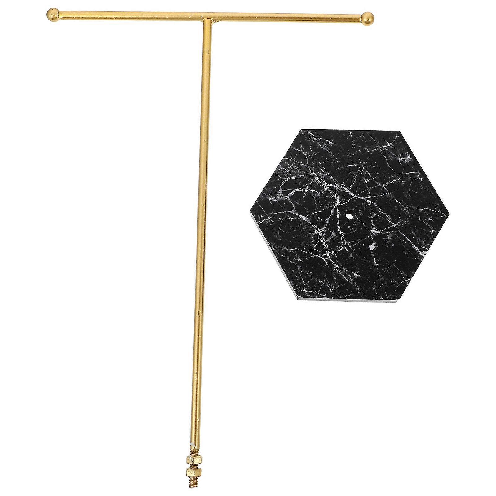 Jewelry Storage Rack with Marbling Pattern for Display 1Pcs Black