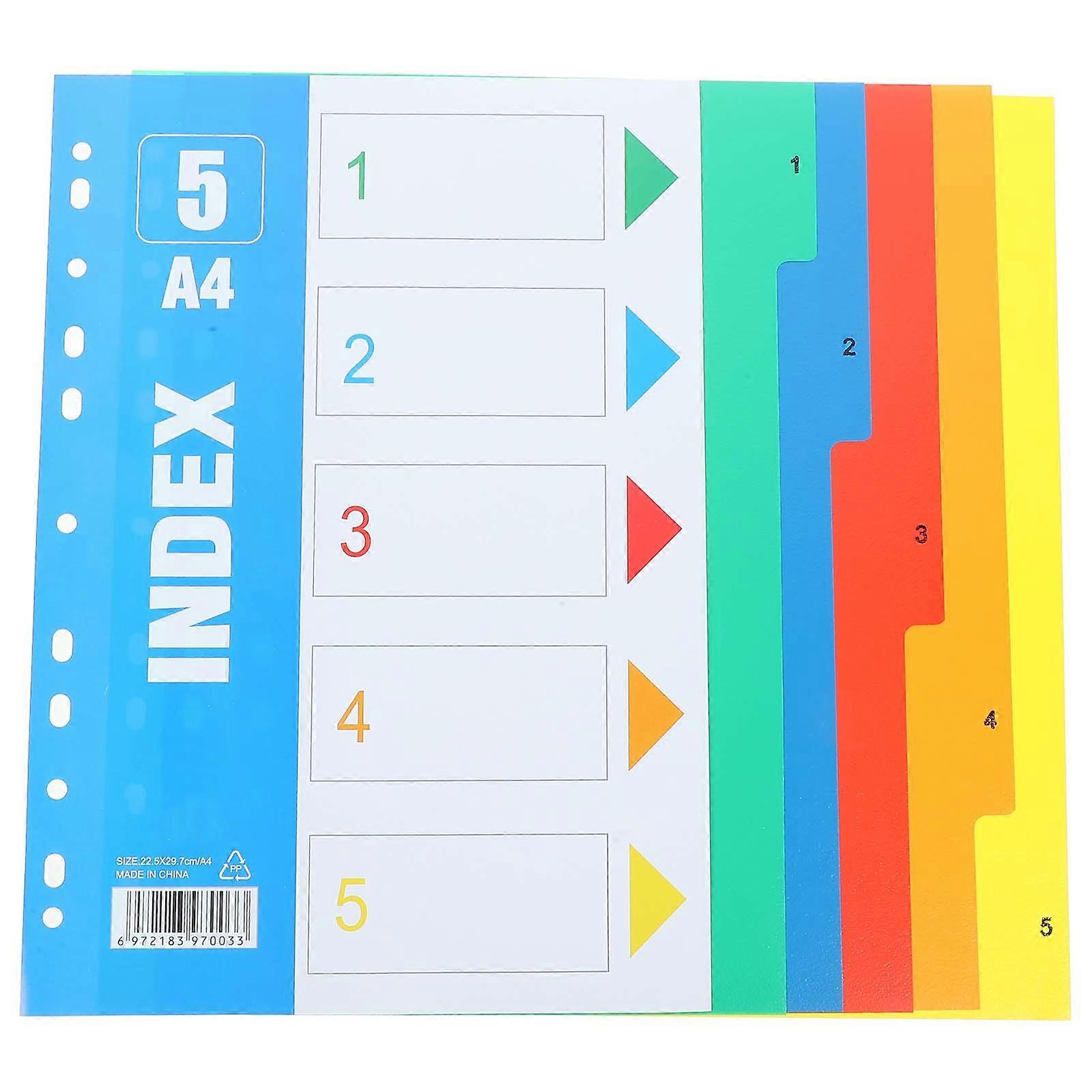 Pastel Dividers A4 Notebook Dividers for Sorting 3Sets Pack