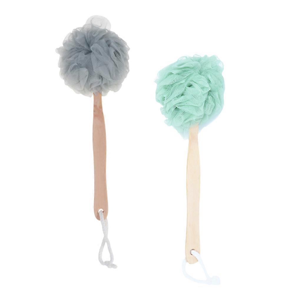 Eco Friendly Bath Ball for Bath Use 2Pcs Long Handle Shower Back Scrubber