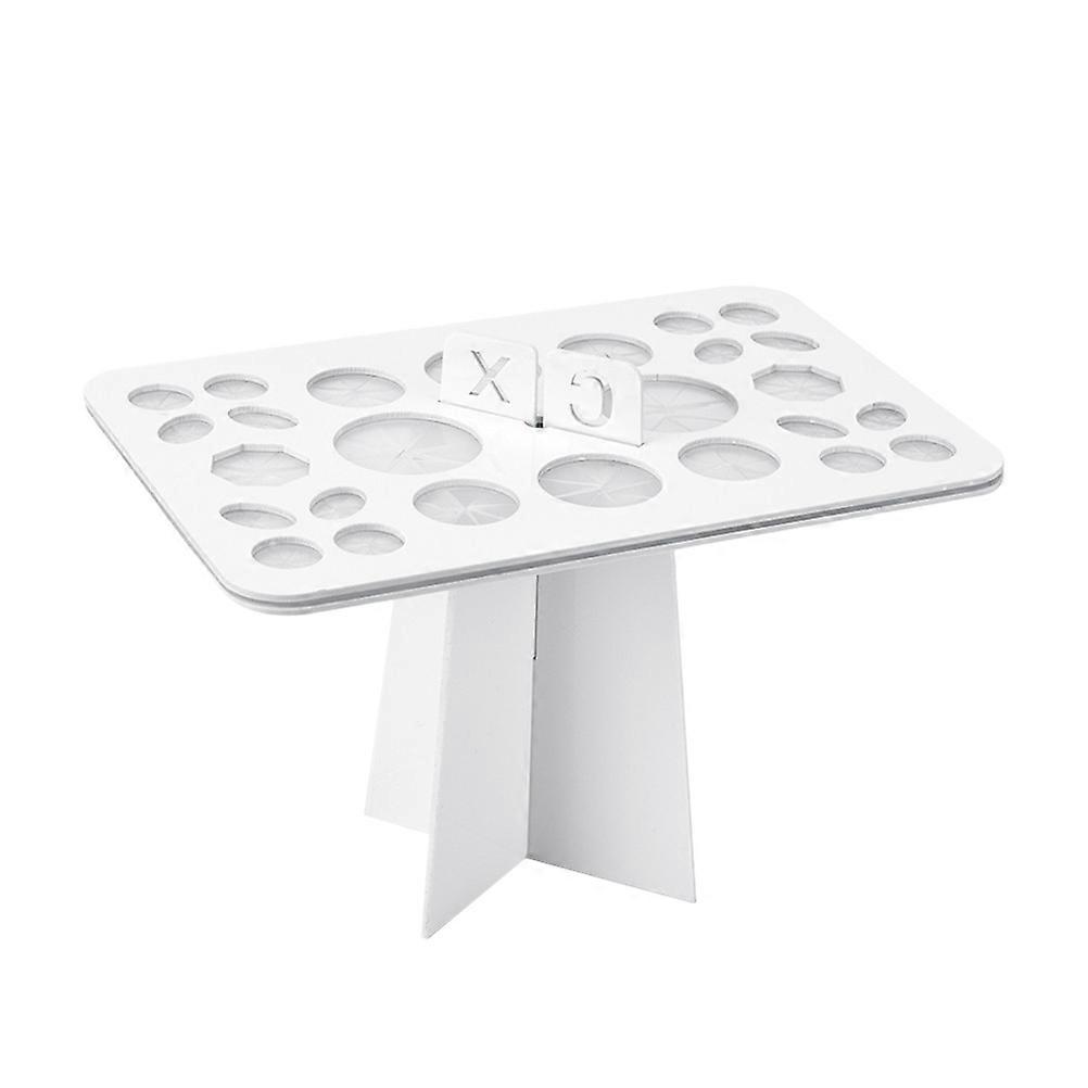 Makeup Brush Drying Rack Acrylic Organizer for Storage 1Pcs White
