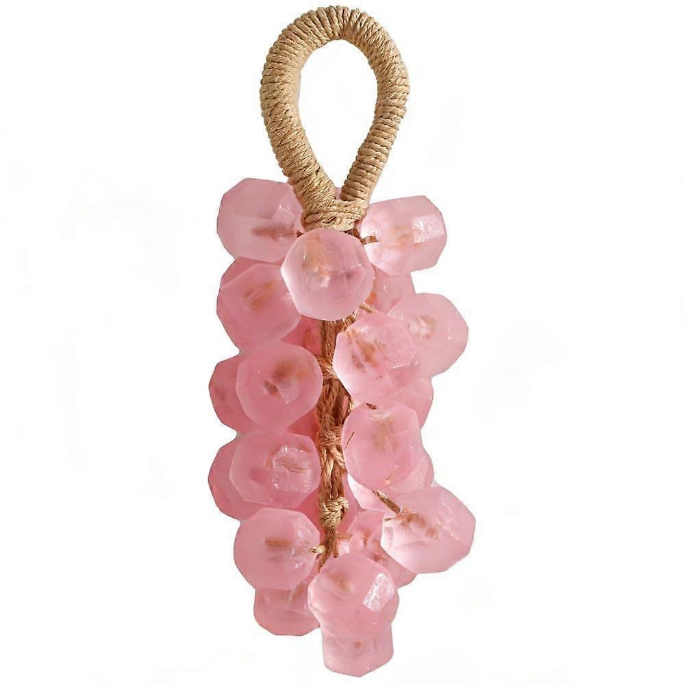 Grape Bunch Shaped Peach Scented Soap Bar with Gem Design and Cotton String, 3in1 Cleanser