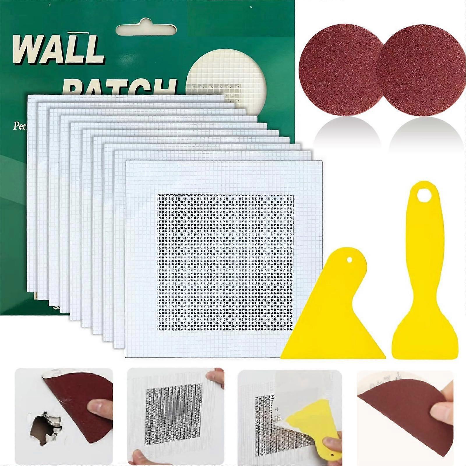 14 Pack Drywall  Patch Kit 4 Inch SelfAdhesive Mesh for LongLasting Wall Repairs