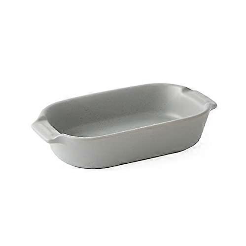Large Dark Gray Ceramic Baking Dish with Handles, Oven Safe Rectangular Pan for Lasagna and Casseroles