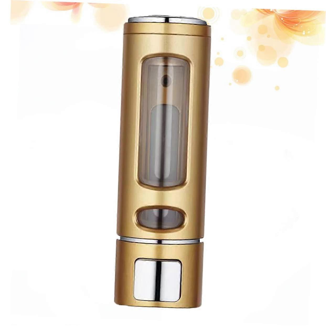 Wall Mounted Foaming Hand Soap Dispenser with Transparent Window SpaceSaving ABS Shampoo Pump Golden