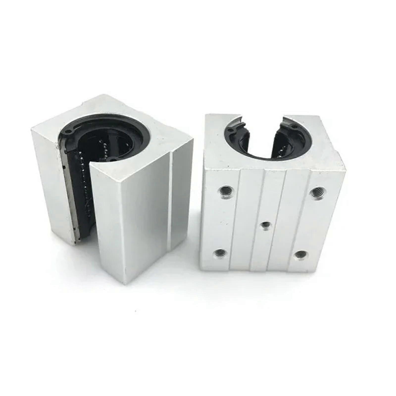 SBR25UU Linear Motion Bearing Block 2Pcs for Smooth Linear Guide Rail Support and Easy Installation