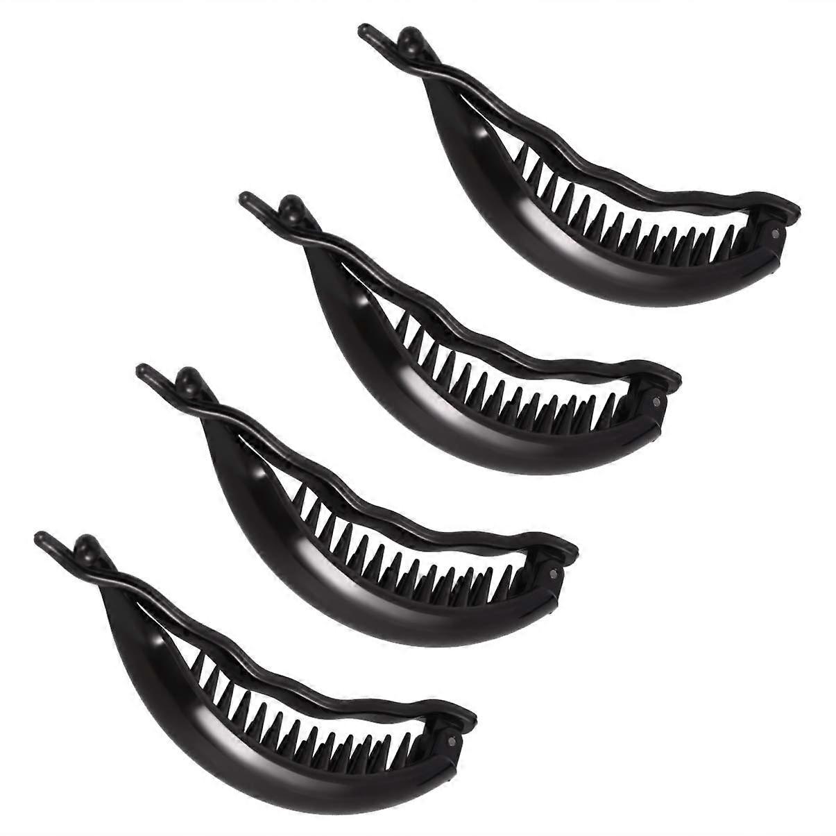 4pcs Large Plastic Claw Hair Clips for Thick Hair with Secure Grip and Smooth Backing