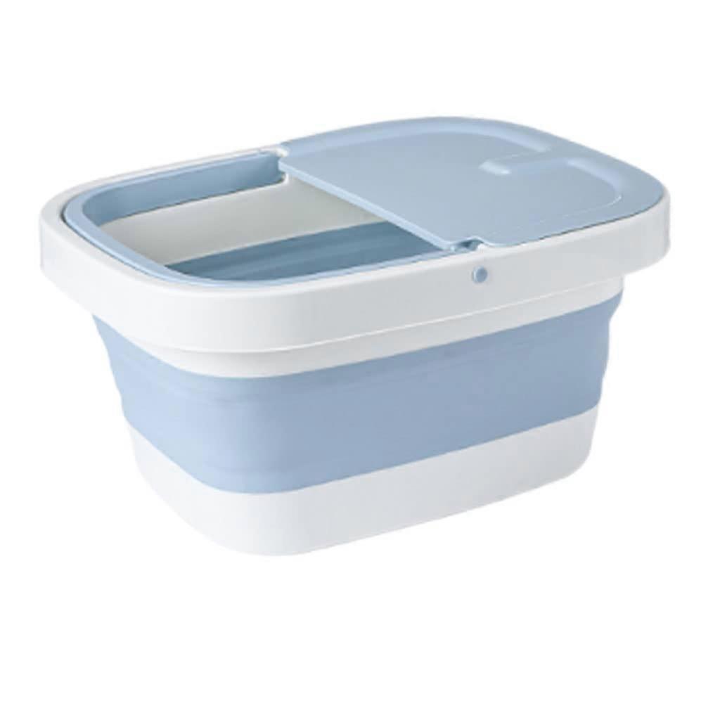Collapsible Foot Spa Bath with Removable Massage Rollers for Home Use, Foldable Portable Tub