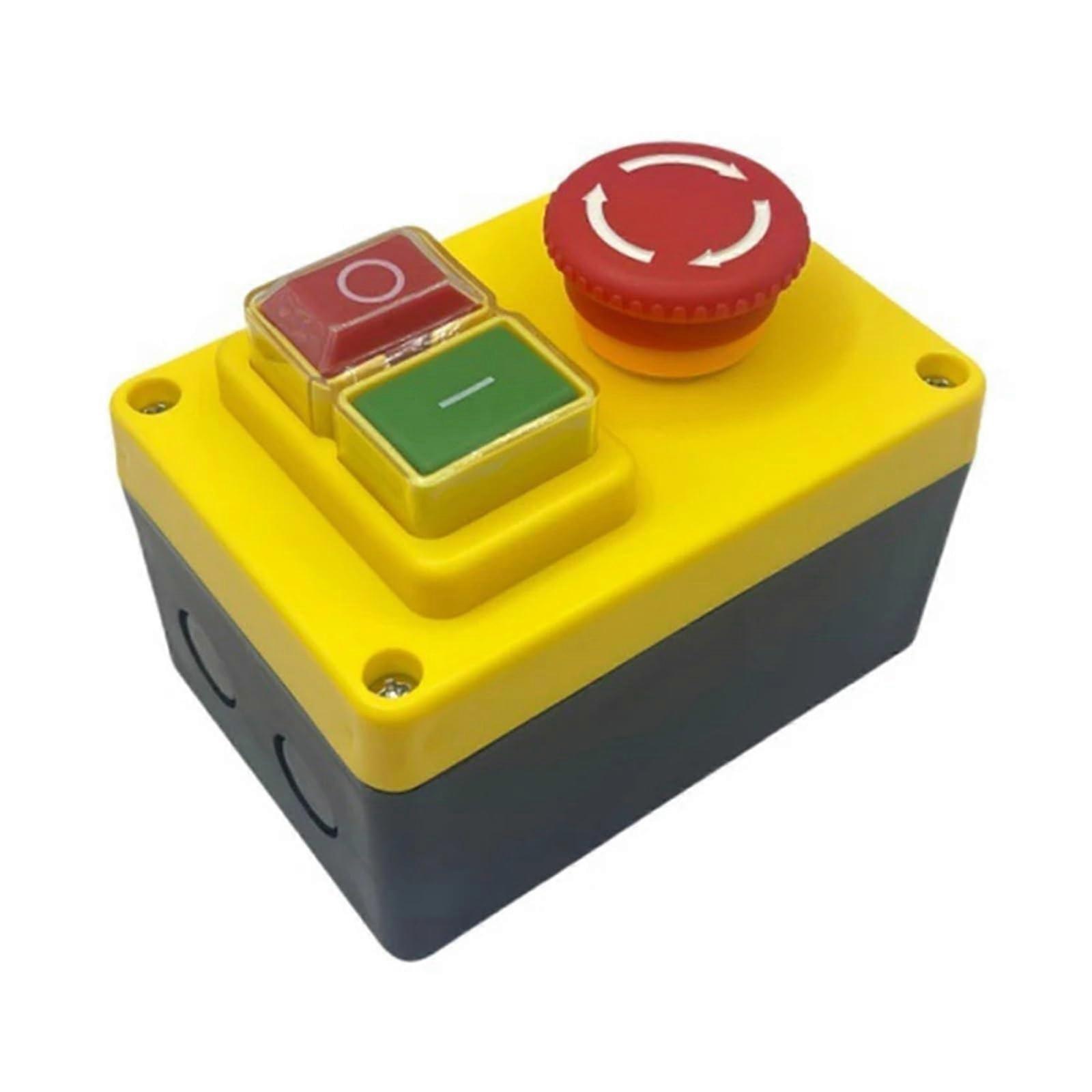 KJD17D 250V 16A Emergency Stop Push Button Switch for Industrial Power Tool Safety