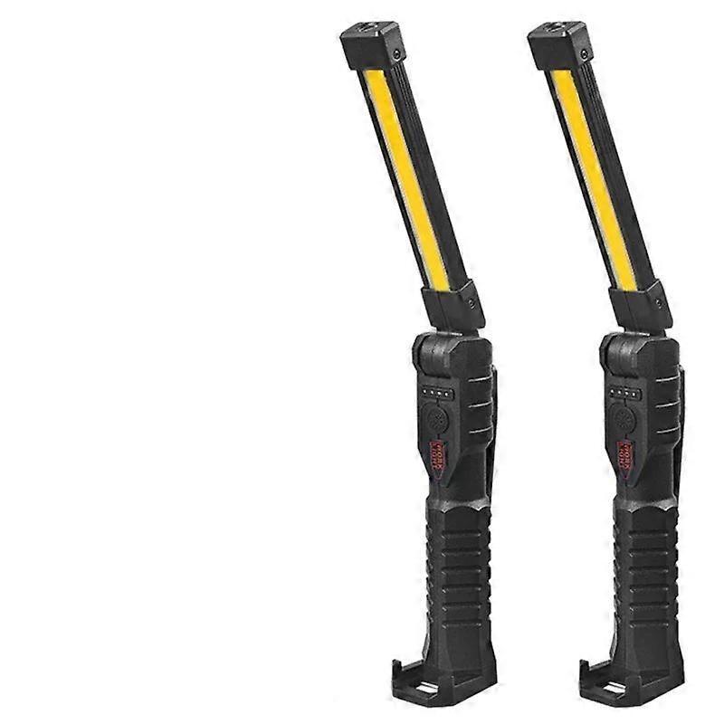 Foldable Cob Led Work Light: Usb Rechargeable, 7 Modes, Magnetic Base, Hanging