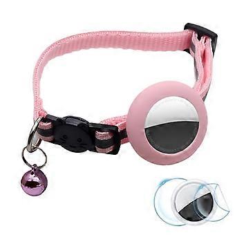 Anti-Scratch Silicone Case for AirTag Reflective Pet Collar GPS Tracker Cover with Bell, with Front 