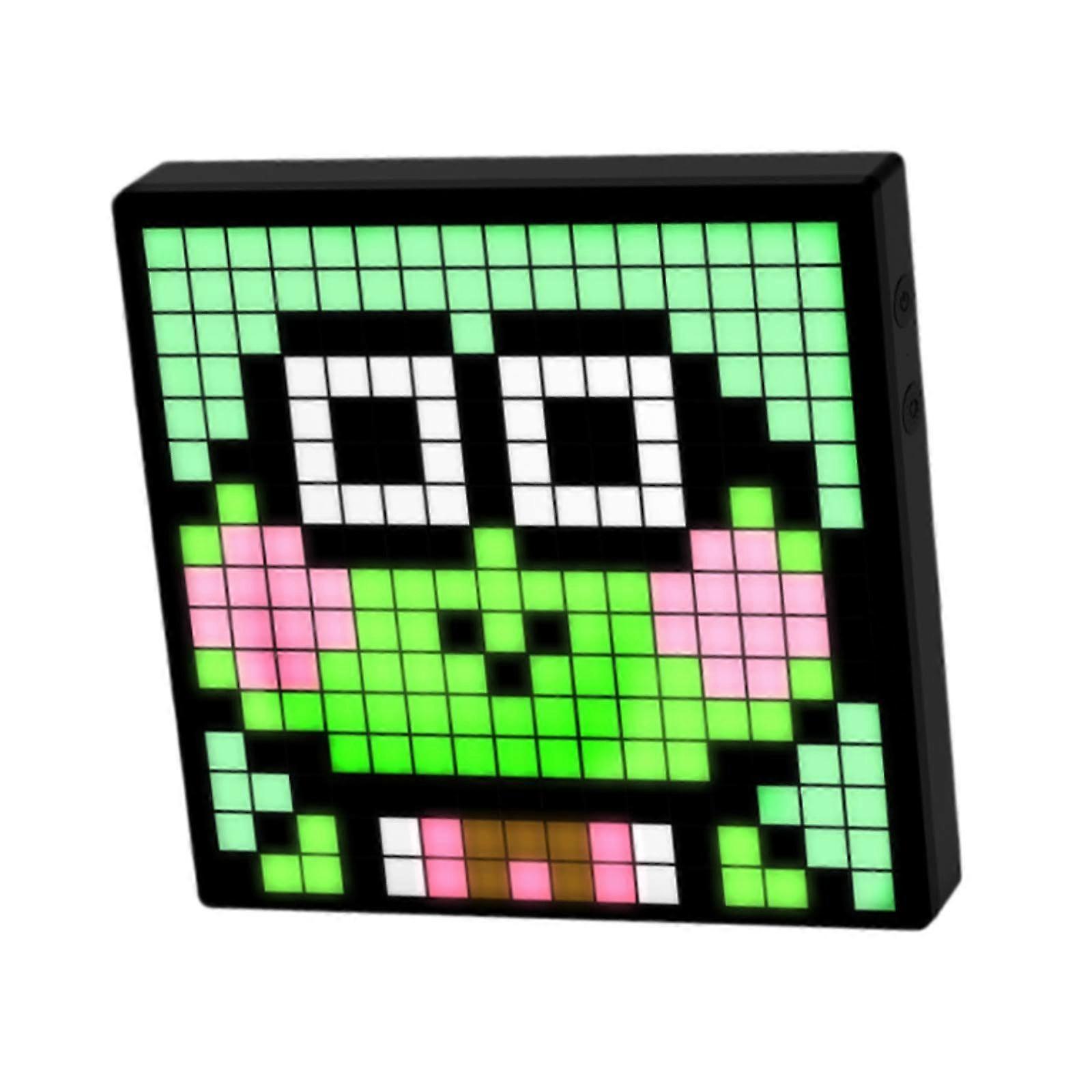 LED Pixel Clock with Colorful Programmable Display, Custom Pixel Art, Bluetooth App Control Decor