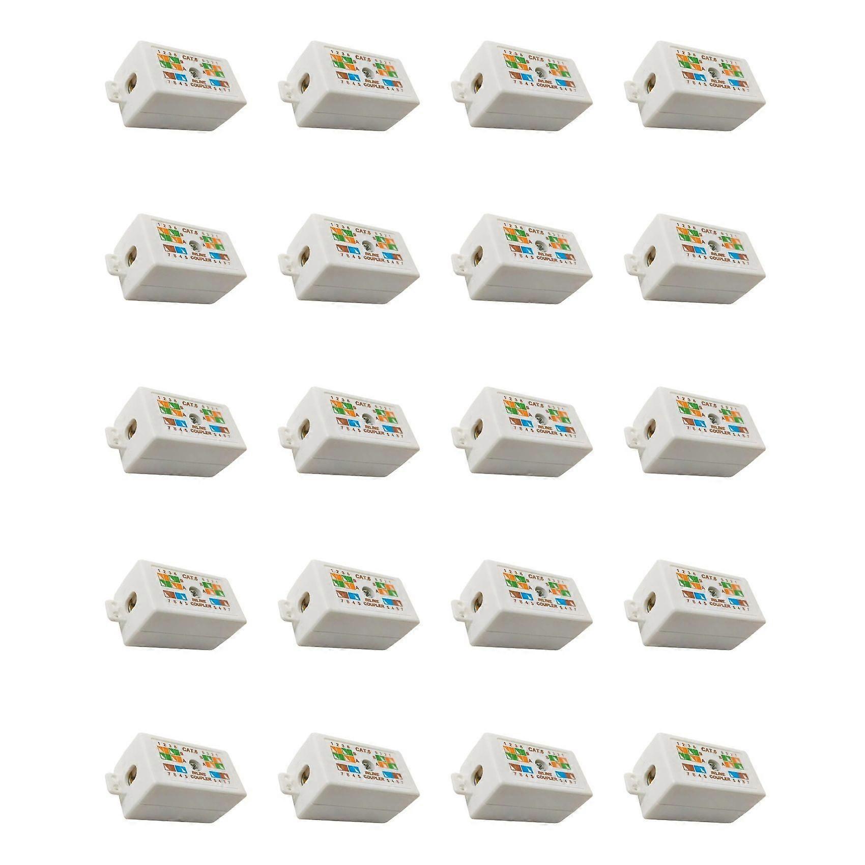 20X RJ45 Cat6 Junction Box for Ethernet Networking Cable Connection Accessories