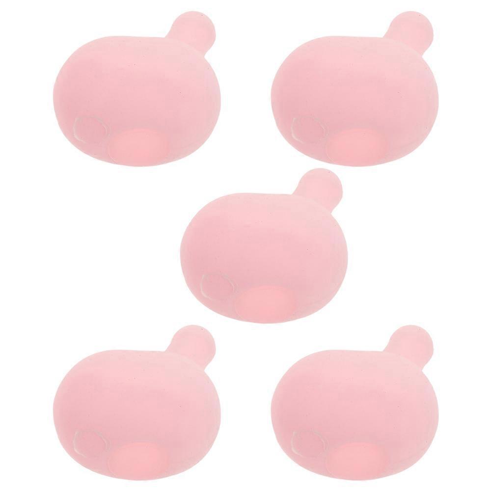 Silicone Bubble Insert DIY Squeeze Toy for Creative Doll Making 5Pcs Pink