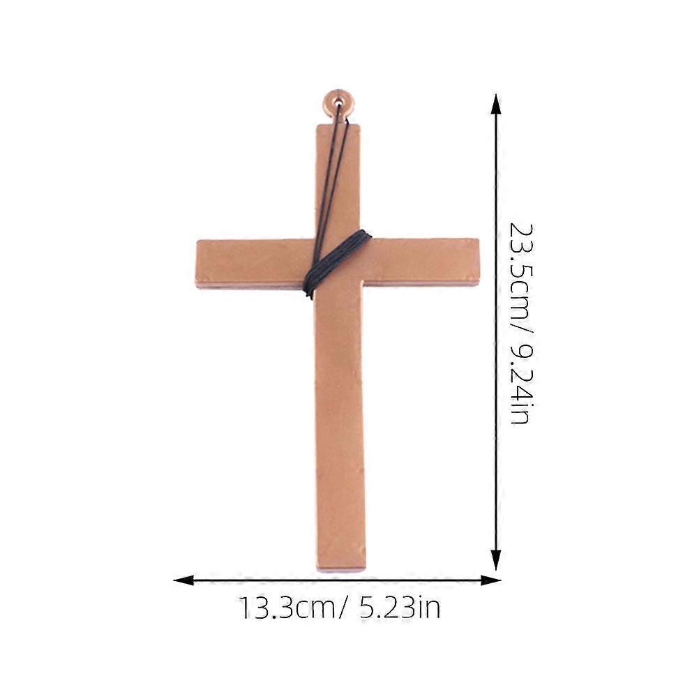 Simple Cross Prop for Halloween Use 3Pcs Plastic Crucifix Necklace