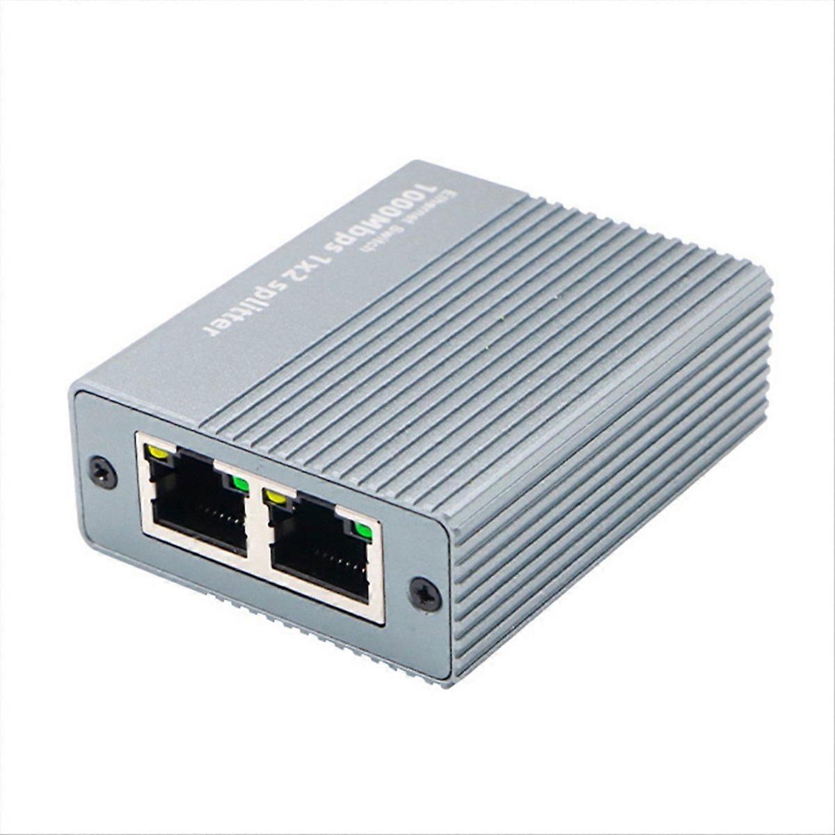 Gigabit Ethernet Splitter 1 to 2 Network Splitter 1000Mbps