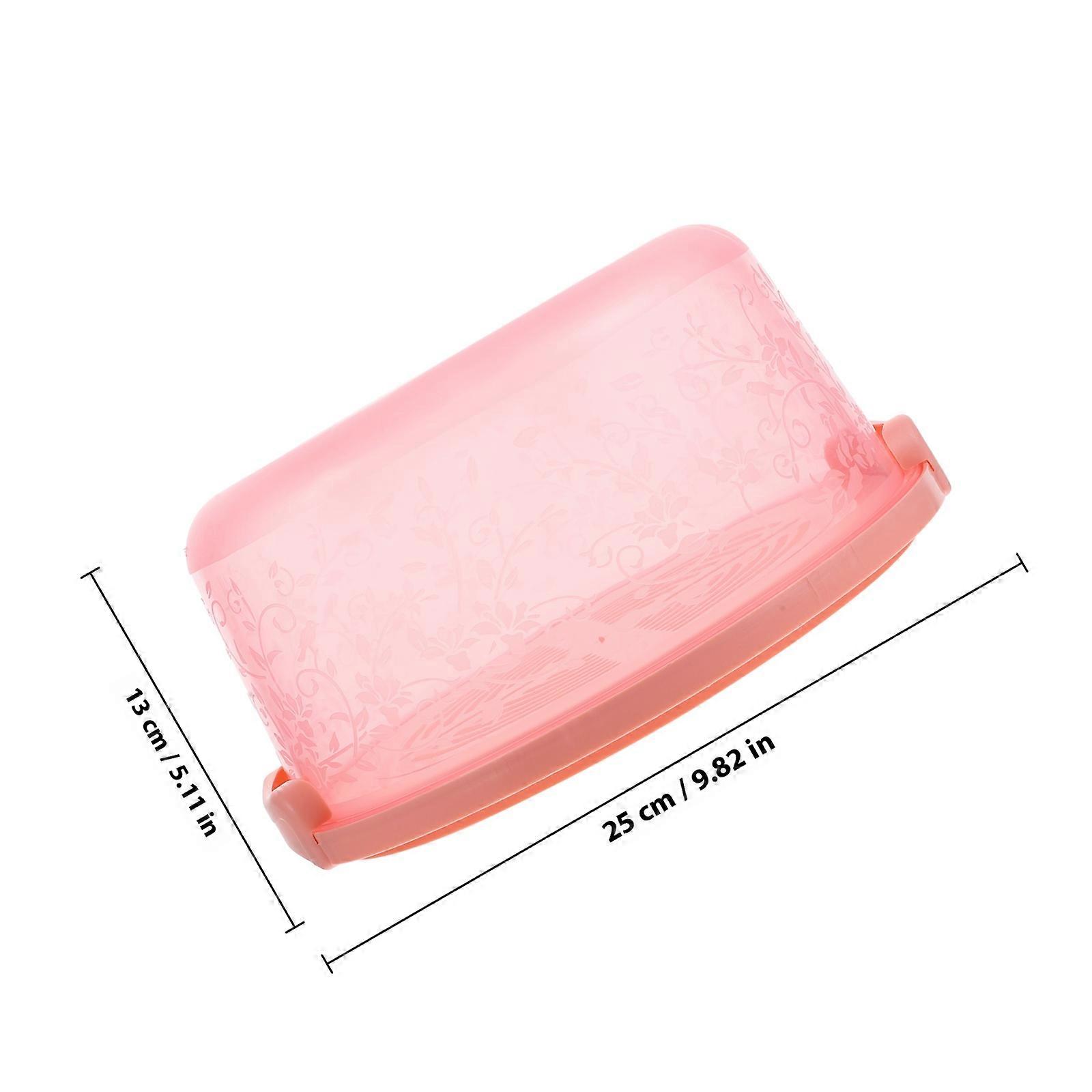 Pink Transparent Baking Packaging Box Cake Carrier for Storage 1Pcs Plastic