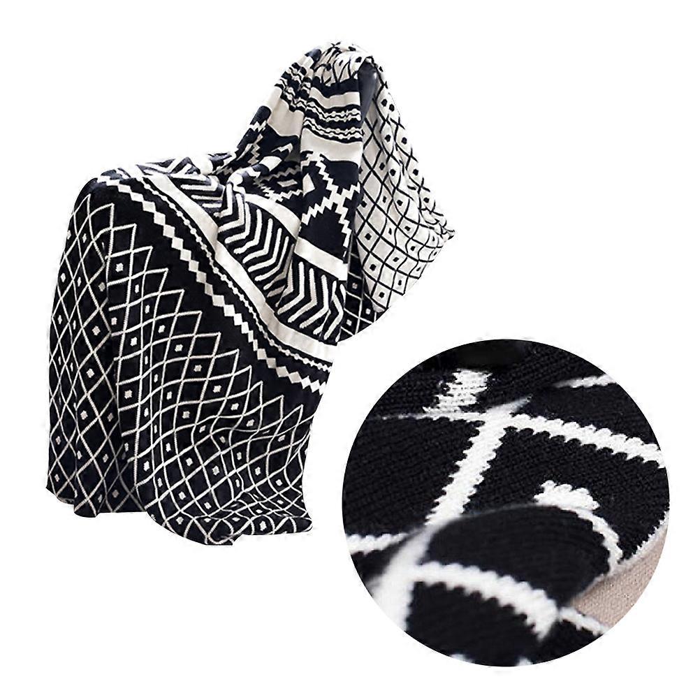 Knitted Blanket Blanket for Sleeping Use 2Pcs Multi Color Design