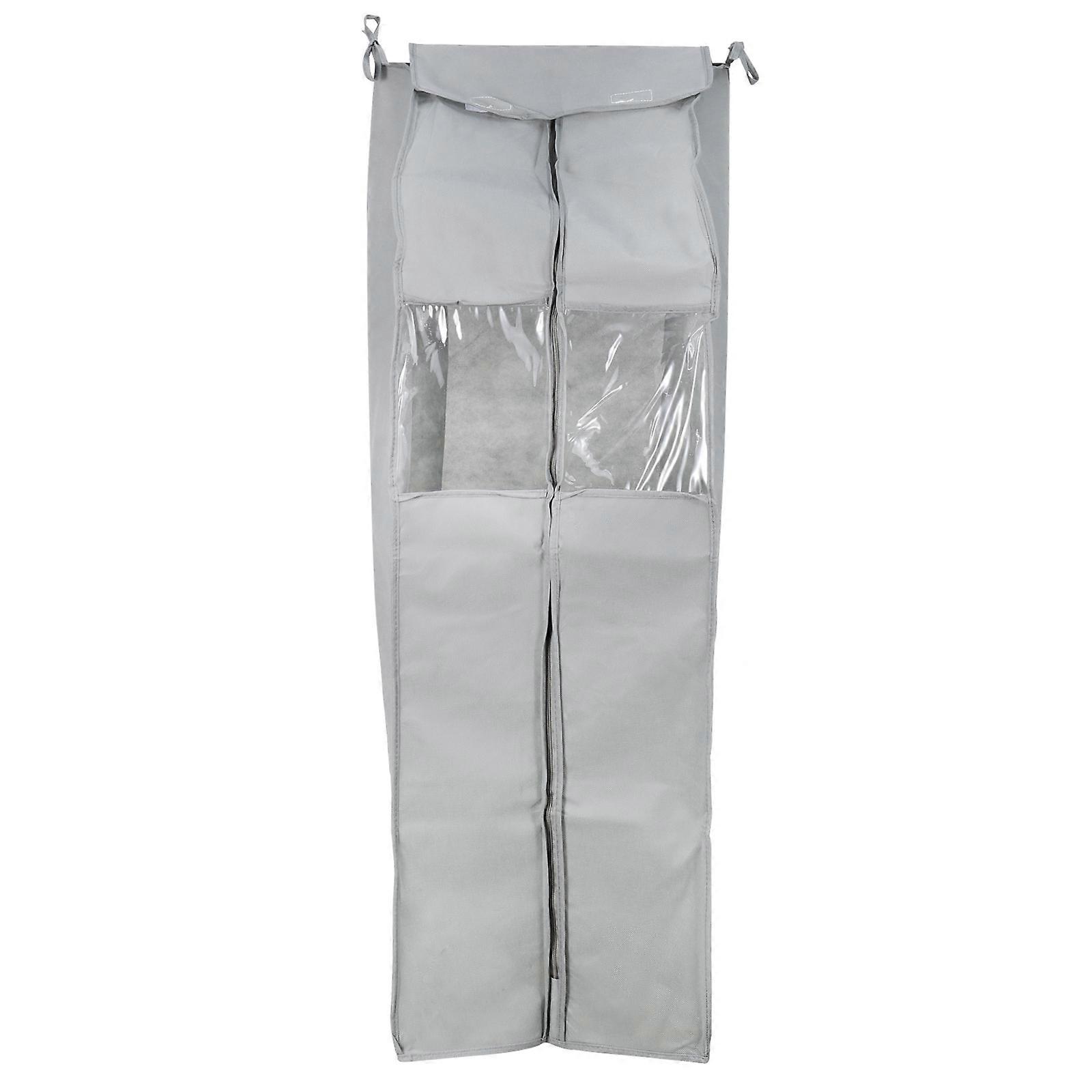 Hanging Clothes Dustproof Cover for Clothes 1Pcs Grey Material