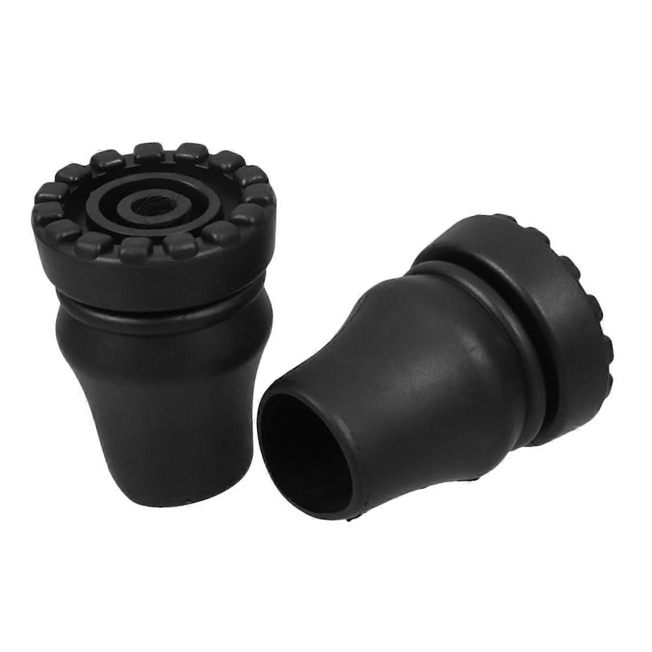 Cane Tips with Durable Rubber and Plastic Ends, Universal 19mm Walking Stick Replacement