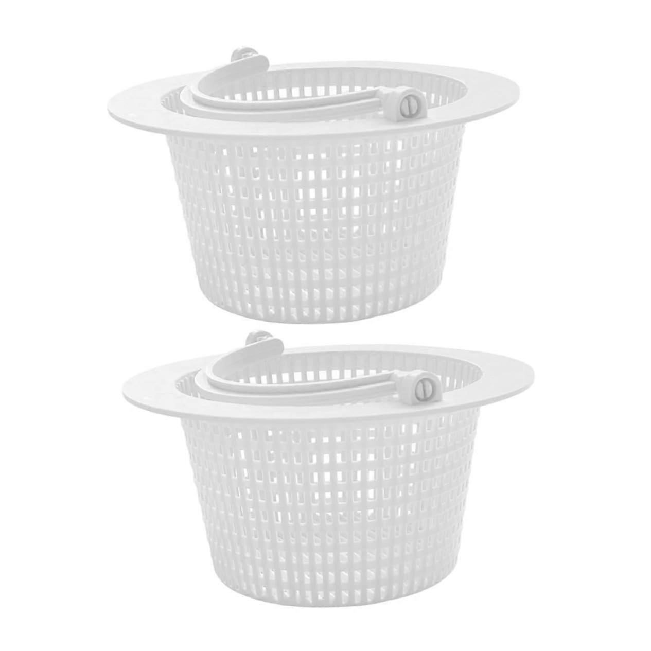 2pcs Pool Skimmer Basket Universal Replacement for Above Ground and Inground Pools Durable