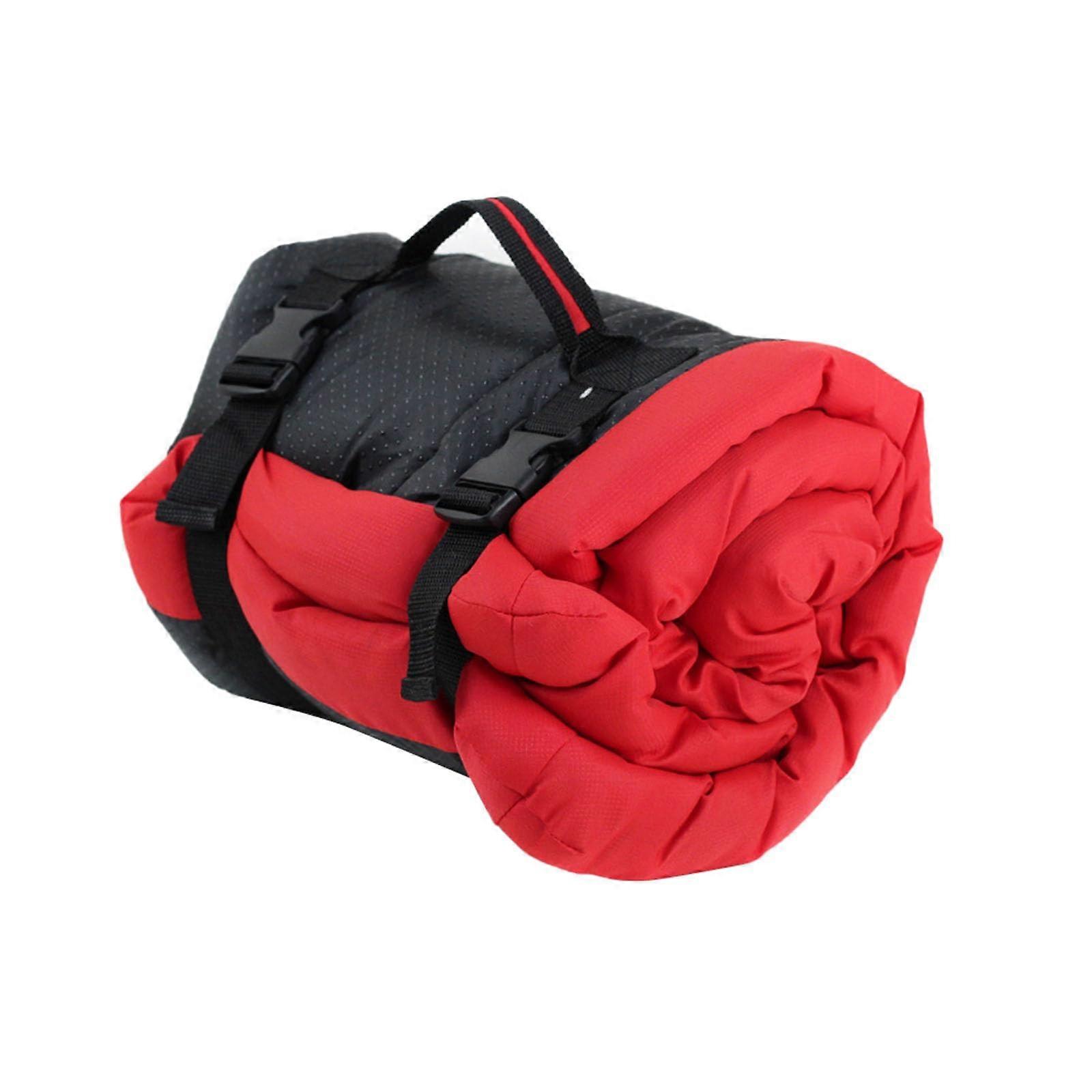 Dog Bed Cat Bed Soft Thick Cushion Outdoor Rectangular Sleeping Pad for Pets Red