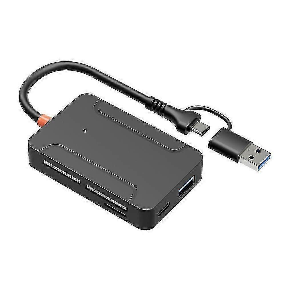 Type C USB 3.0 Card Reader SD TF CF MS U Disk Compact Flash Card Adapter compatible Laptop Multi Card Reader 8 in 1 Card ReaderFAST QD