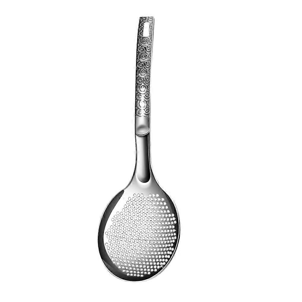 Silver Metal Pasta Colander Spoon for Serving 5Pcs Set