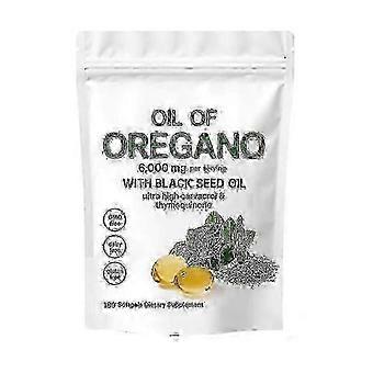 25-26 Oil of Oregano Black seed oil 6000mg Nutrition Gels & Chews 180 Count