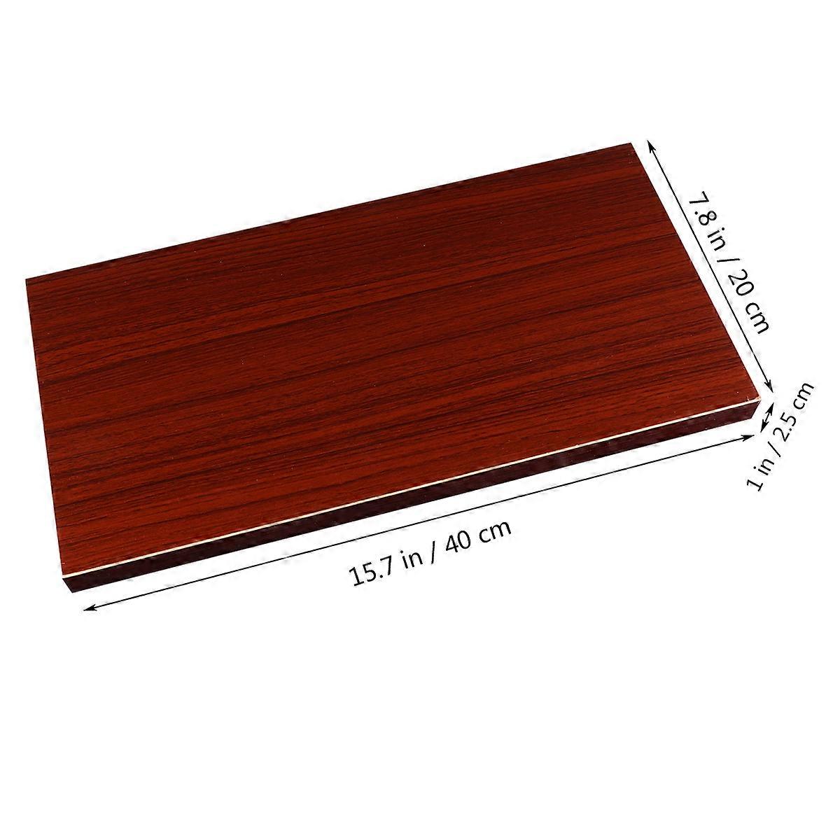 Single-Layer Solid Board Bookshelf Wall Mounted Rack for Storage Brown