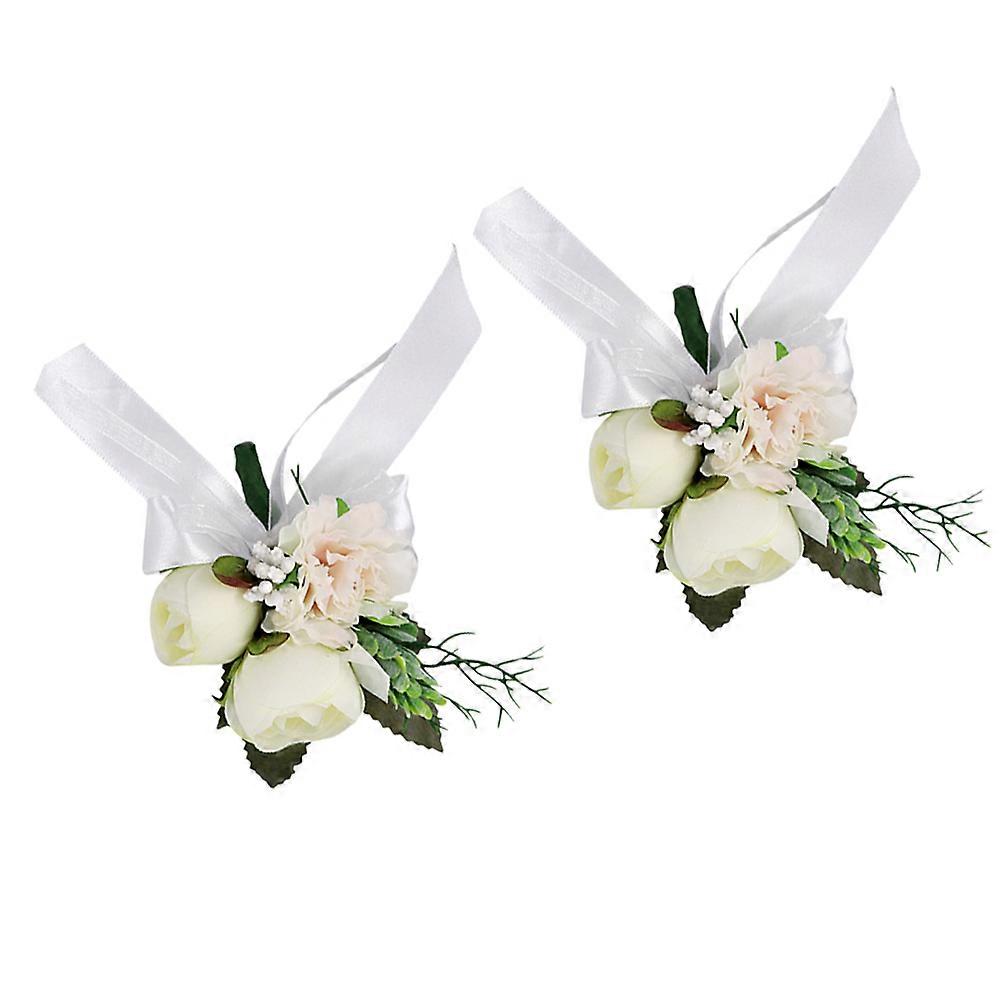 Brautblumenbrosche, künstliche Imitationsblume, 2 Stück