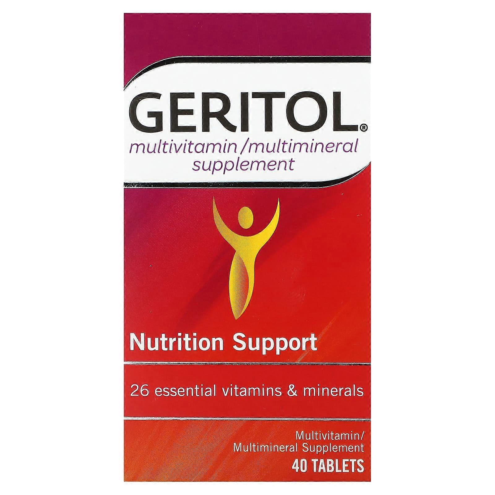 Geritol, Multivitamin/Multimineral Supplement, 40 Tablets, 3-Pack