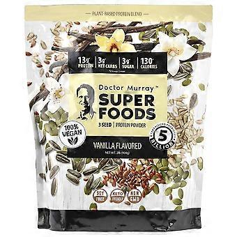 Dr. Murray's, Super Foods, 3 Seed Protein Powder, Pumpkin + Flax + Sunflower, Vanilla, 2 lb (908 g)