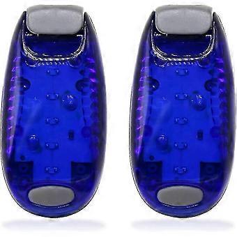 Led Safety Lights Dogs People Bonus Running Light Clip On Strobe High Visibility For Runners Cycling Weatherproof (2pcs, Blue) szkydv
