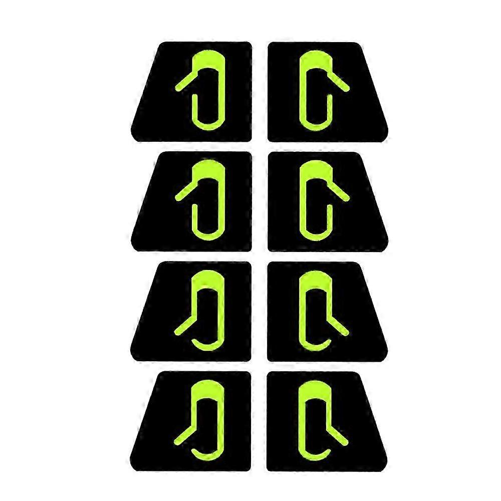 8Pcs/Set for Car Door Open Exit Sticker Luminous Button Sticker Kit