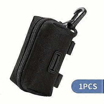1 Dog Poop Bag Dispenser with Hiking Buckle - for Leashes and Backpacks, Holds Small Items like Pet Waste Bags and Keys, [MI]