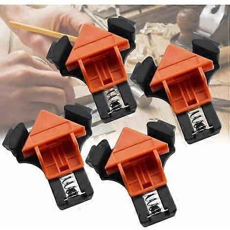4 Pcs Adjustable Right Angle Corner Clamps, Stainless Steel Spring, 45/90 Degree, for Woodworking Clamping and Gluing