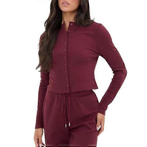 I Saw It First Womens/Ladies Ribbed Button Front Top