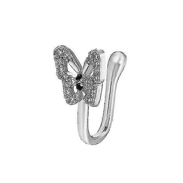 Falske Pierced Butterfly Pince-up Ring [sølv]
