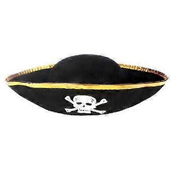 Tri Corner Pirate Hat - Three Cornered Buccaneer Costume Accessory Hat