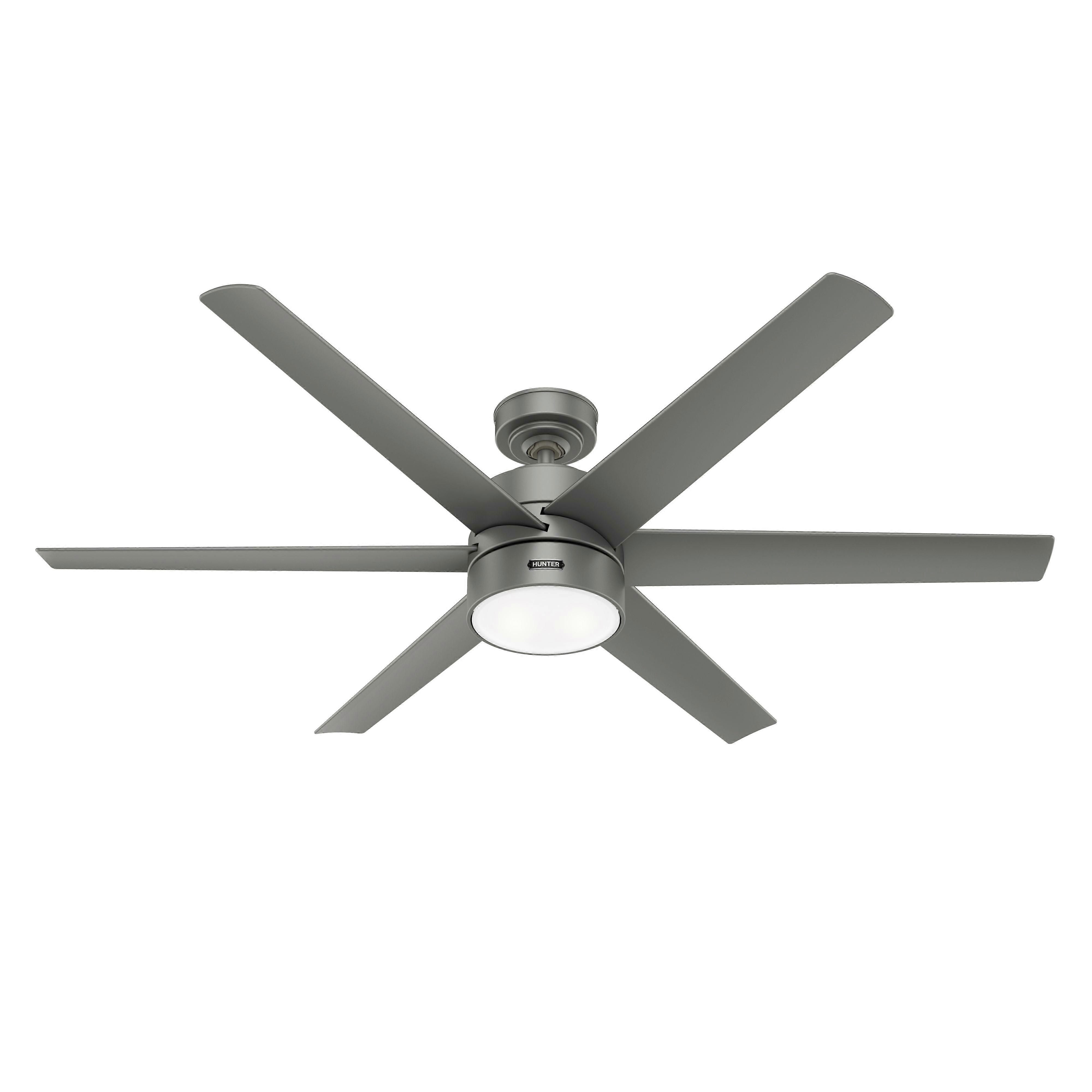 DC Deckenventilator Solaria Silber 152 cm mit LED