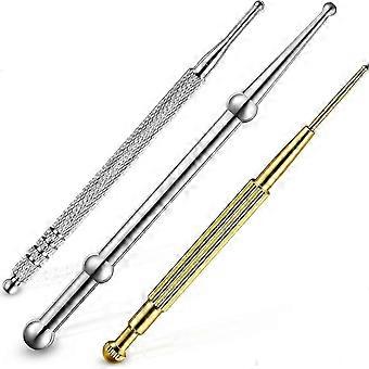Acupuncture Pen Set - 3 Pcs Stainless Steel & Copper Probes for Pain Relief, Pressure Point Massager, Portable Travel Tool