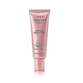 No Cast Just Glow Fresh Solcreme | SPF50 Bredspektret Solcreme til ansigtet uden hvidt tag | Ikke-klæbrig, let fugtgivende ansigtssolcreme 50 g