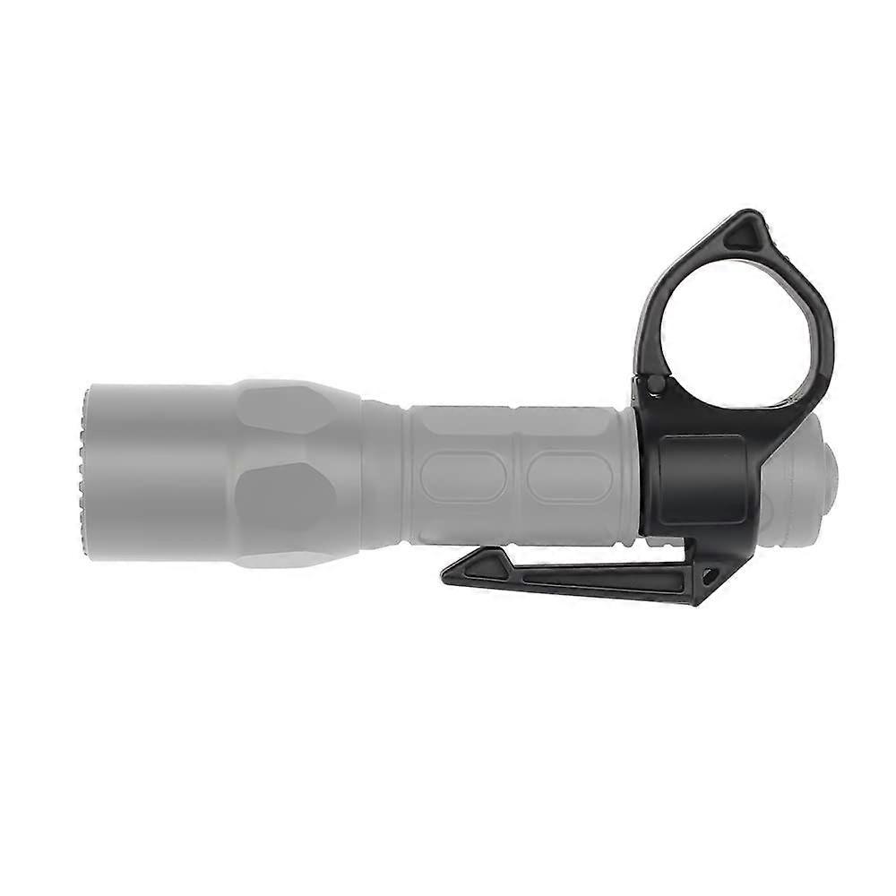 Flashlight Ring, 1''  Flashlight Adapter Ring with Pocket Clip Flashlight Finger Release Ring for SureFire Flashlight