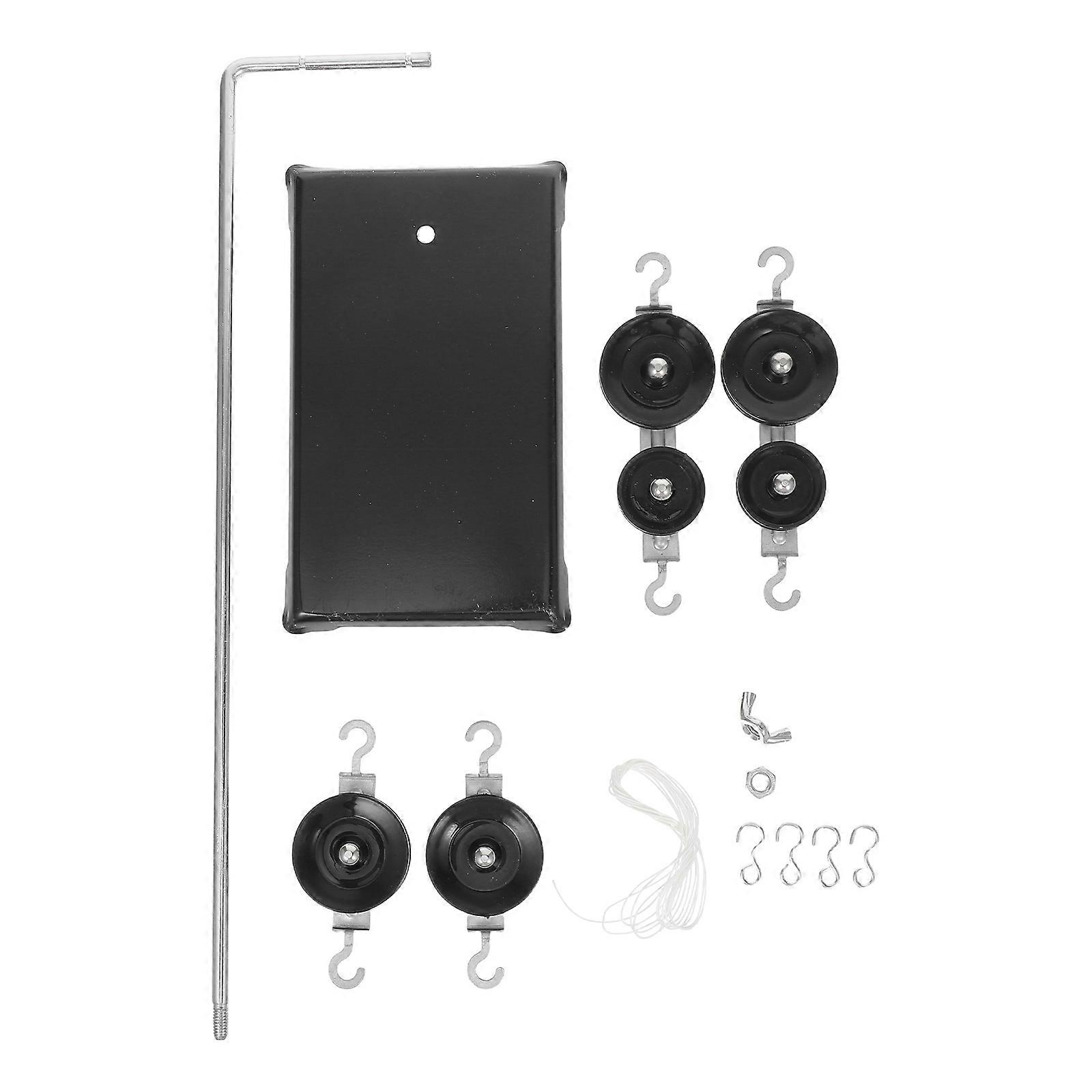 Galvanized Steel Pulley System for School Science Projects 4Sets with Durable Base