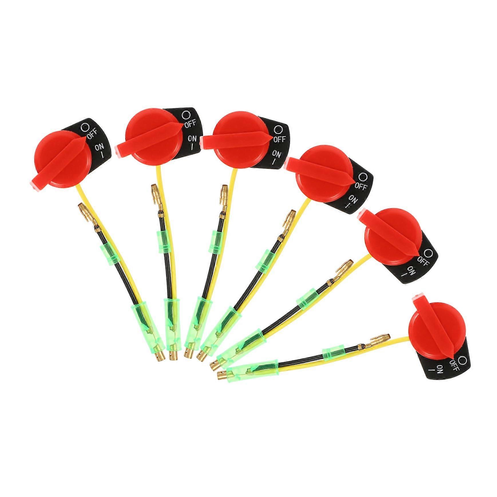 6pcs Engine Kill Switch Set for Lawn Mower and Generator, Instant Shutoff, Easy Installation