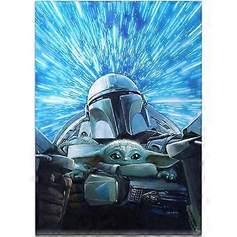 Puzzle Star Wars Mandalorian Season 3 On board Din Djarin and Grogu Movie Puzzles CYQL-485