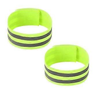 Kaesi 2 stuks zelfklevende reflecterende banden magische stickers bevestigingstapes veiligheidsbeenriemen strips voor fiets fiets fiets