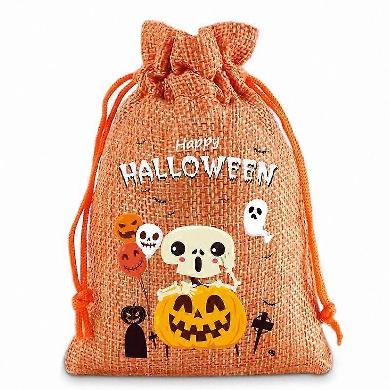 Halloween Burlap Drawstring Candy & Gift Storage Bag